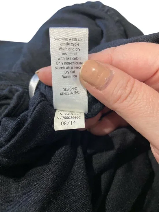 Athleta Midi Tunic Dress Black Size XL Spring Minimalist Vacation Soft Beach - Picture 5 of 15